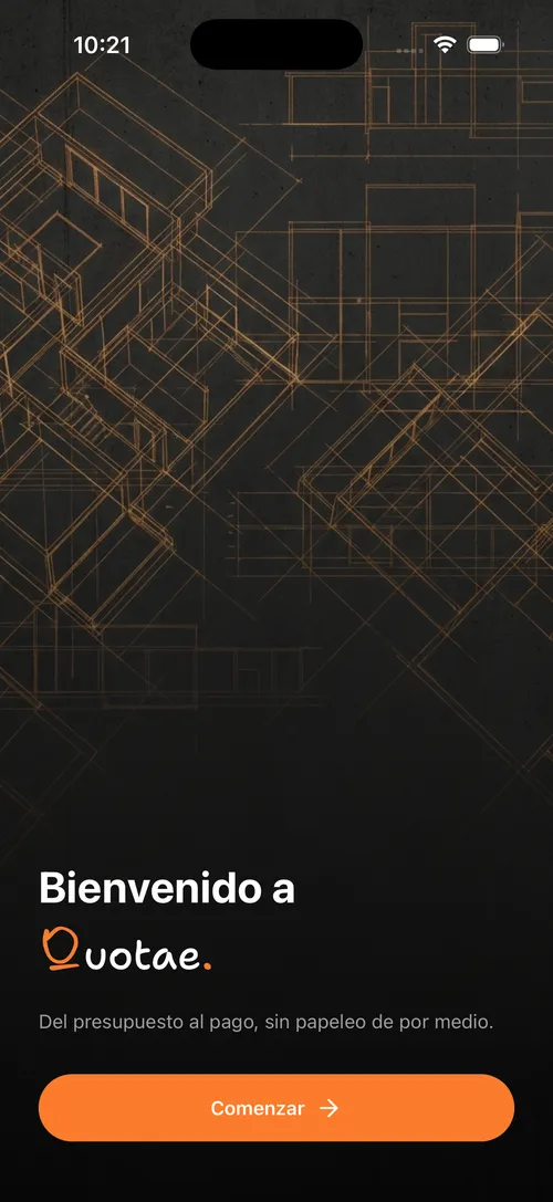 Quotae welcome screen